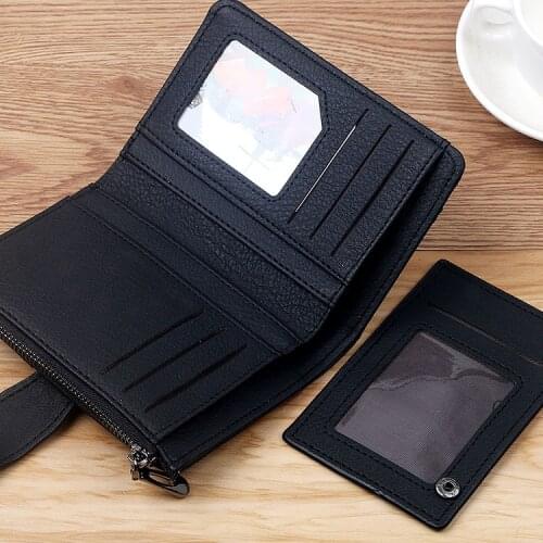 Mattee Leather women short wallet folder teenager girl purse furla casual business card id holder wallet