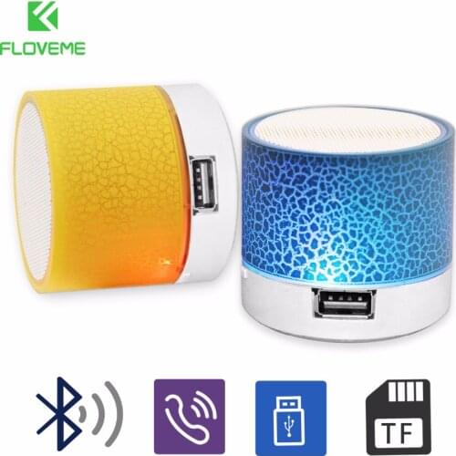 Mini Bluetooth Speaker Wireless Loudspeaker Crack LED Portable MP3 Music Sound Column TF Card USB Subwoofer For PC Mobile Phone