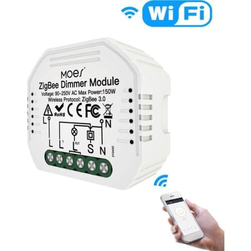 1 Gang DIY Mini LED WiFi Dimmer Module Tuya Remote Control 1 Way Smart Light Dimmable Switch