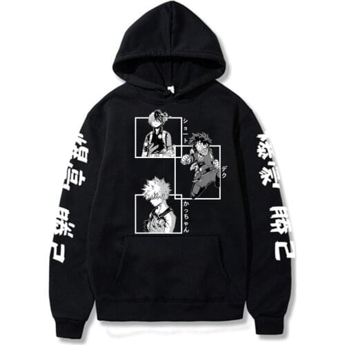 My Hero Academia Hoodies Mens Casual Oversized Sweatshirts Streetwear Hoodie Male