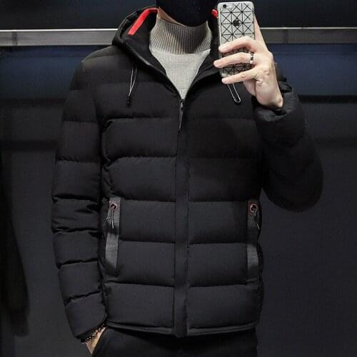 HCXY brand mens thickened parka warm cotton-padded winter coat for men handsome mens jacket