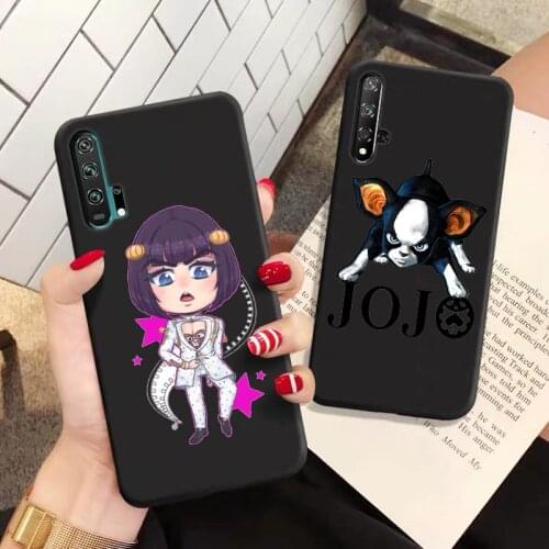 Japanese Anime JOJO bizarre adventure black TPU soft Silicone phone case for HUAWEI P20lite P20pro P30lite P30pro P40lite P40pro