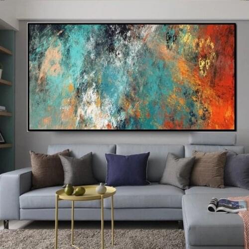 Large Size Wall Pictures For Living Room Home Decor Abstract Clouds Colorful Canvas Painting Art Home Decor
