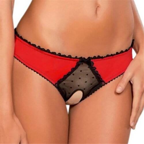 New Arrival Women Sexy Opening Crotch Panties Ladies Flower Lace Female Briefs Female Crotchless Lingerie Sexy Underwear