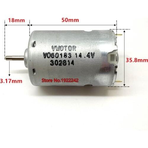 Brand new JOHNSON 540 545 DC motor 12V 14.4V high speed carbon brush Vmotor V060183 with coolnig fan