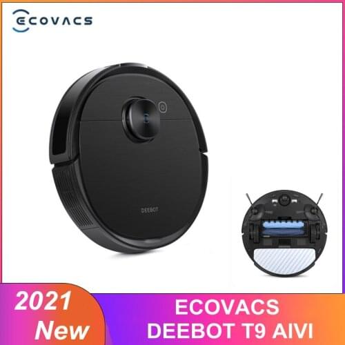Original ECOVACS DEEBOT T9 AIVI Robot Vacuum Cleaner Fully Automatic Dust Collection Sweeping OZMO Pro Vibration Mop 0 Collision