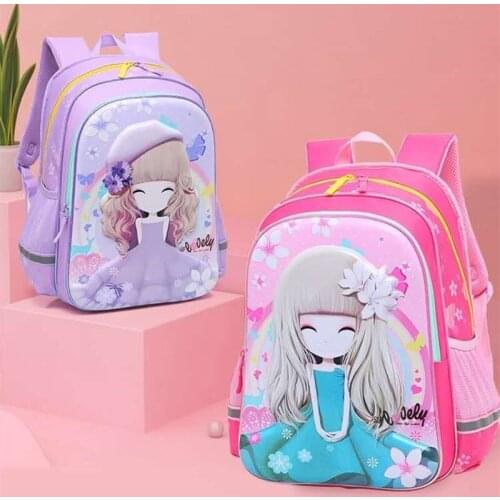 2020 new girl School bag student backpack orthopedic breathable water proof primary school backpack Grade 1-4 girl gift Mochilar
