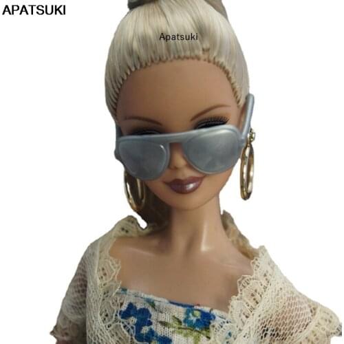 Grey Big Frame Plastic Glasses For Barbie Doll Sunglasses Eyeglasses For Ken Boy Dolls Toys Dollhouse Accessories 1/6