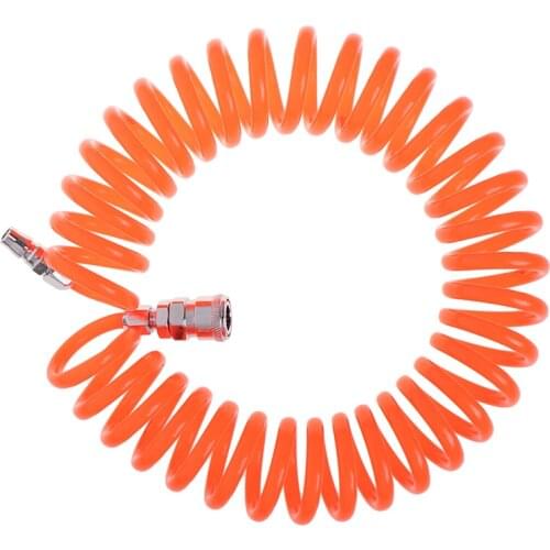 6M Polyurethane PU Air Compressor Hose Tube Flexible Air Tool With Connector Spring Spiral Pipe for Compressor Air Tool