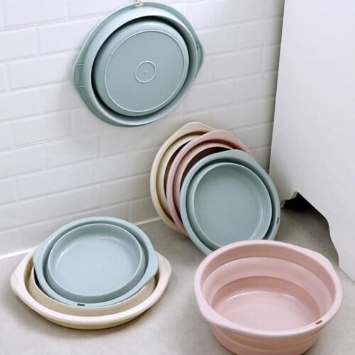 Portable Outdoor Camping Hiking Folding Water Container Bucket Bowl Wash Basin