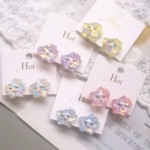 New Arrivals Cute Animals Pink Purple Cats Clip on Earrings for Kids Girls Earrings Jewelry No Pierced Children Women Earrings