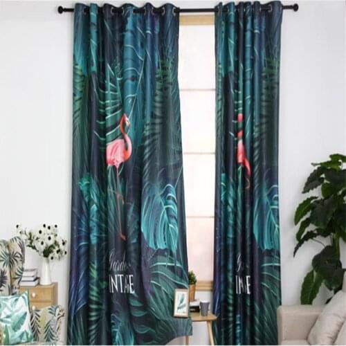 Luxury Blackout 3D Window Curtain For Living Room Banana Leaf Curtain Customized Living Room Bedroom Balcony Study Curtain