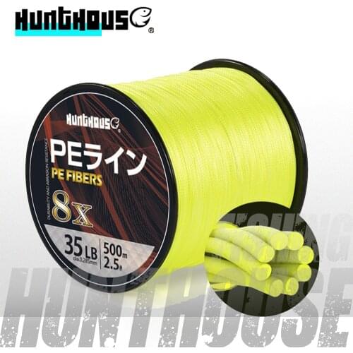 Hunthouse 4x 8x 4 Strands 8 Strands PE Braided 300 500 1000m Fishing Line Super Strong fishing braid line 16 20 25 35 50LB