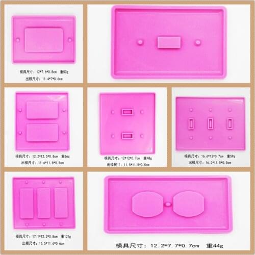 Diy Crystal Drop Mold Rectangular single-hole porous double-hole board pendant jewelry