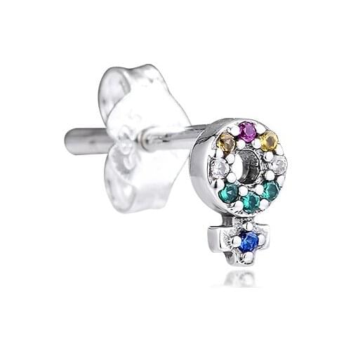 Earrings for Women My Girl Pride Single Earrings Pendientes Kolczyki Earings Aretes Brincos 925 sterling silver Fashion Jewelry