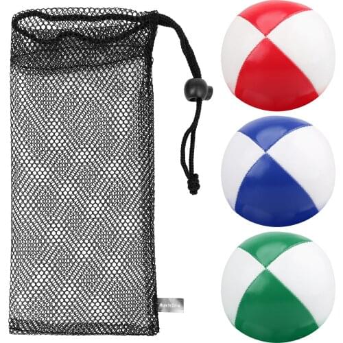 3PCS Acrobatics Balls Fun Juggling Balls Fine Stitching Balls Kids Interactive Balls for Children Red and White