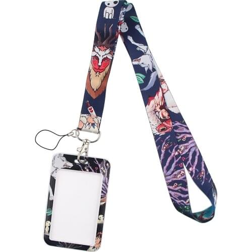 JF356 Anime Ghost Cartoon Cell Phone Lanyard For Key ID Card Pass Gym USB Badge Holder DIY Hang Rope Neck Lanyards
