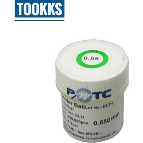 250K PMTC Leaded Solder Ball 0.4mm 0.45mm 0.5mm 0.55mm SGS Sn63/Pb37 BGA IC Reballing Rework