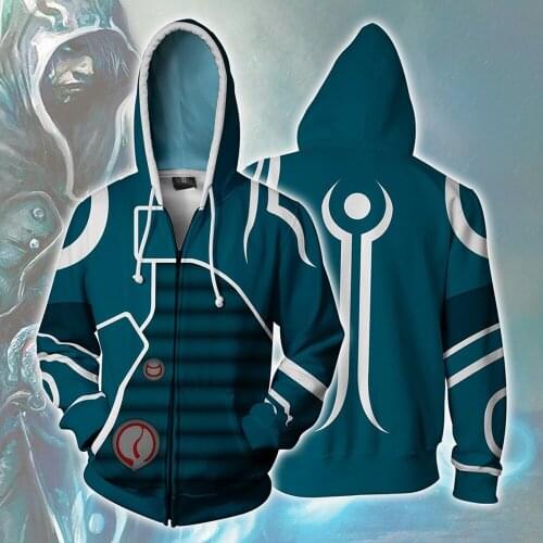 Japan Anime Sweatshirts Jace Beleren Cosplay Costume Autumn men and women anime 3D Printing Hooded sweater zipper Jacket