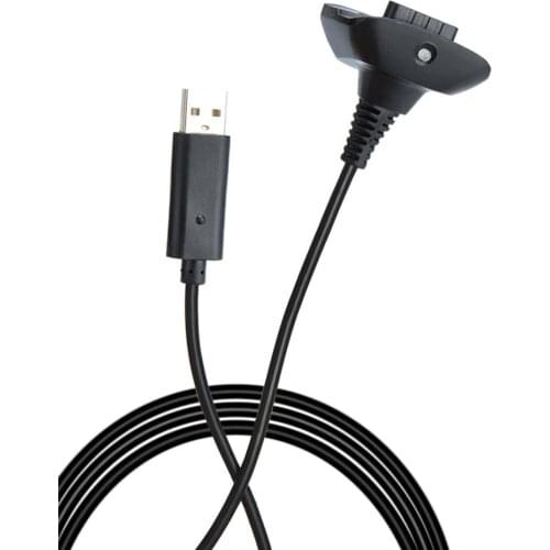 1.5m USB Charging Cable for Xbox 360 Wireless Game Controller Play Charging Charger Cable Cord High Quality Game Accessory 2019