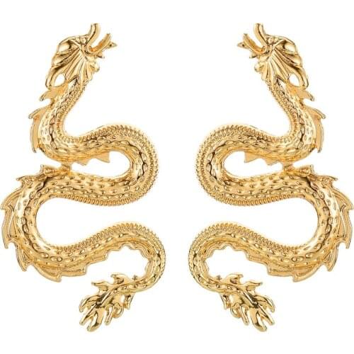 Female Unusual Earring Dragon Long Earrings for Women High-grade Metal Personality Pendant Unique Temperament Jewelry Party Gift