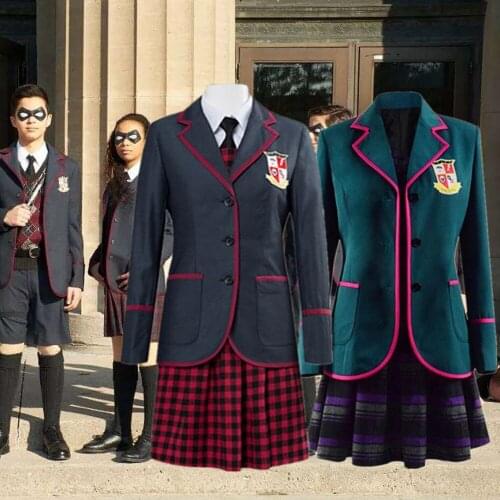Adult The Umbrella Academy Cosplay Costumes Women Cos Clothing School Uniforms