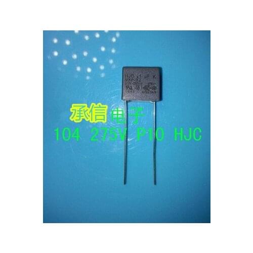10PCS NEW HJC 0.1UF K MKP X2 310V 250V 275V Safety X2 capacitance P10MM volume 13*11*6MM
