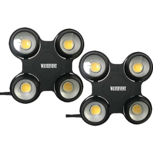 2pcs / lot IP65 waterproof outdoor 4x100W cob led blinder stage light white warm white color 400w led par dmx dj lighting