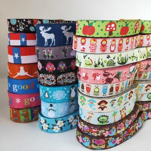 28 different Cartoon Ribbons 5yards Polyester Woven Jacquard Ribbon For DIY Pet Dog Collar Decorated With Garment Accessories