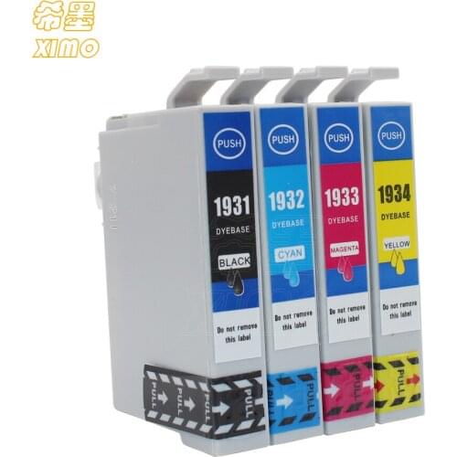 XIMO 4 Pack ink cartridge of T1931 T1932 T1933 T1934 full ink,Use for Epson WorkForce WF-2521/WF-2531/WF-2541 printer