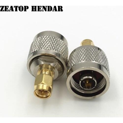 5Pcs Brass N Type Male Plug to SMA Male Plug Straight RF Coaxial Connector Adapter