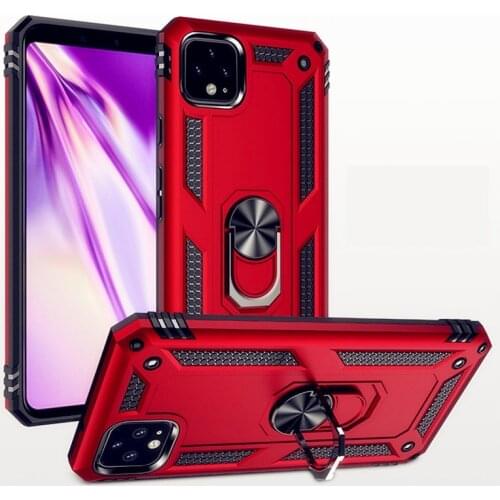 Luxury Metal Ring Case For Google Pixel 4 / 4XL Silicone Armor Bumper Shockproof Cover For Pixel 3A / 3A XL Rugged Coque Fundas