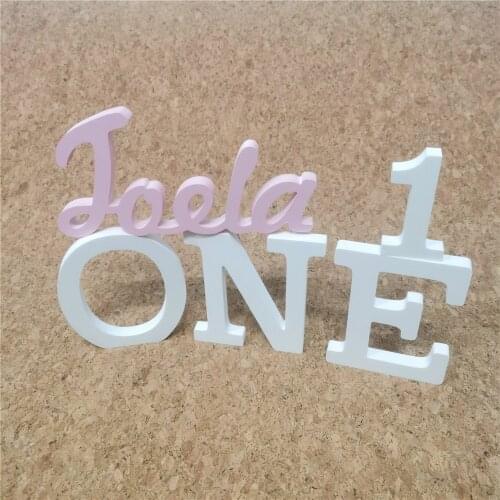 Wooden Name words DIY Custom 20cm Sign wood letters for Wedding Party Decoration Sign Happy Birthday Decor