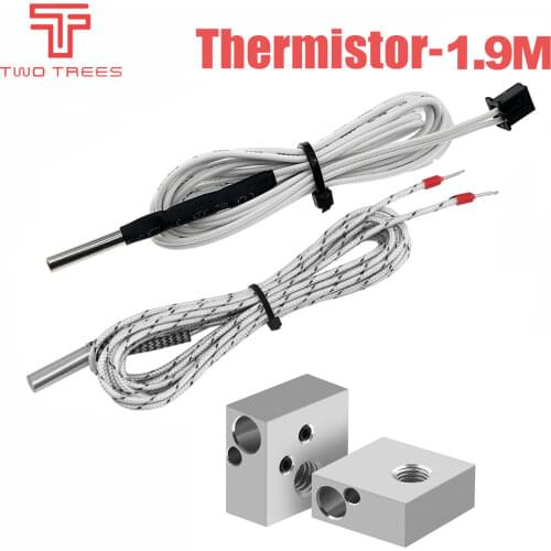 HT-NTC100K Thermistor Temperature Sensor Aluminum block for High Temperature Filament Heating Tube for Bluer Sapphire Pro Plus