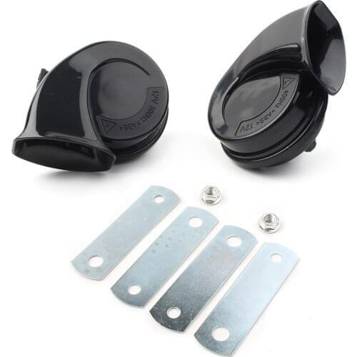 2Pcs Black Car Snail Horn 120db 12V For Toyota Yaris RAV4 Camry Corolla Highlander Prius C-HR Universal