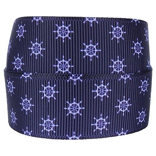 FLRA Ribbon (50yards/lot) Black pattern sailing design grosgrain ribbons