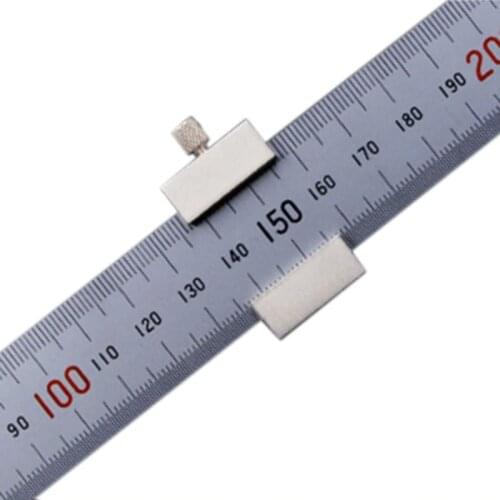 SHINWA Ruler Slider Stoppers Brass Stationery for marking positioning and depth measurement 1PCS