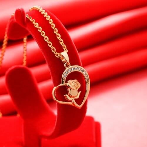 Gligli Small Necklaces For Women/Girl Gold Color Pendant Thin Chain Jewelry Ladies Festival Gift