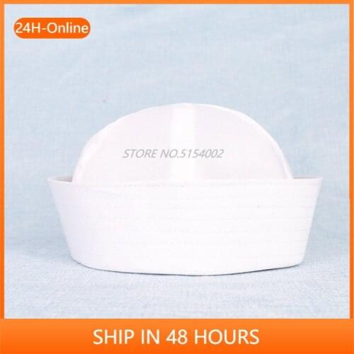 Fashion Fancy Dress Party Costume Cosplay White Sailor Navy Hat Cap with Anchor Props Kids Sailor Costume Man Adult Child Hat