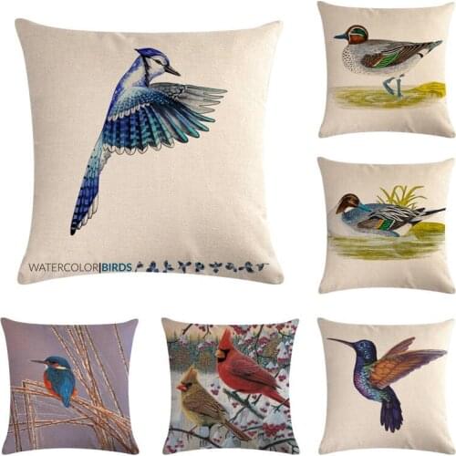 Fly Bird eagle Cushion Cover Colourful Throw Pillow Case Polyester Cotton Linen Pillowcase Home Decor Cojines Capa Para Almofada