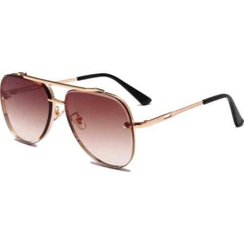 New Fashion Classic Pilot Sunglasses Cool Men Brand Design Metal Sun Glasses Vintage Women Shades UV400 Oculos De Sol