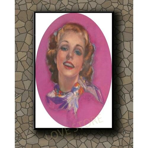 P490 Vintage Beautiful Pin-up Girl Classic Picture 88 Silk Fabric Poster Art Decor Indoor Painting Gift