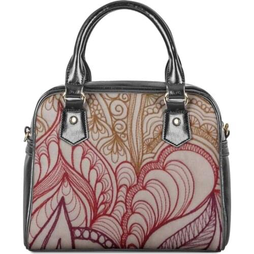 Polynesian tribal style Pattern custom PU Leather Shoulder Bag For Women Girls Wholesale 2020 Female Luxury Crossbody Handbags