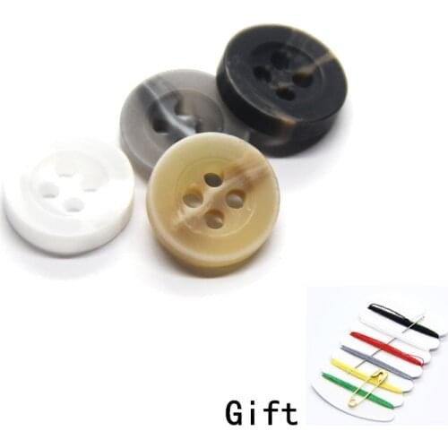 9/10/11mm Fashion Shirt Sewing Buttons For Clothing Cuff Decorative 4 Holes All-Macthed Handmade DIY Accessories Wholesale