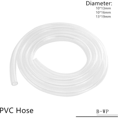 Bykski PVC Hose Transparent For Soft Tubing Cooling Loop 10X13mm,10X16mm,13X19mm Optional B-WP, 2 Pcs/Lot