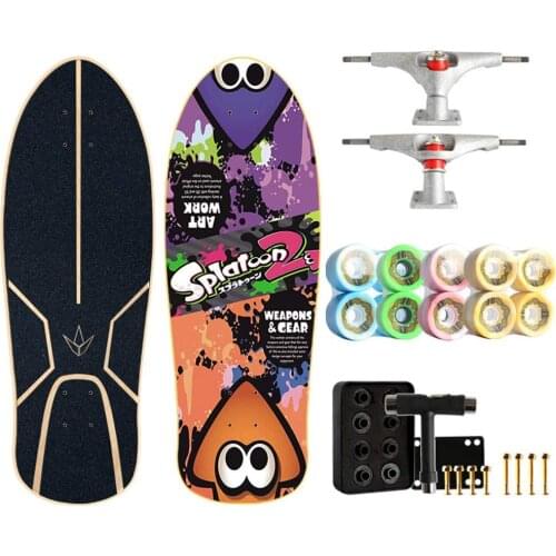 Skateboard 29"X9.8", 7-Layer Maple Skateboard Womens Mini Skateboard Free Pedal Brush Street Skateboard Gift for Beginners