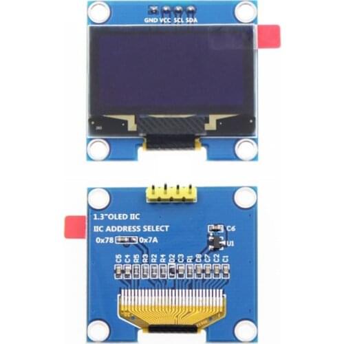 1PCS 1.3" OLED Module White And Blue Color IIC I2C 128X64 1.3 Inch LCD LED Display Module For Arduino Communicate