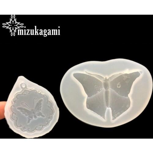 UV Resin Jewelry Liquid Silicone Mold Butterfly Water Drop Resin Charms Pendant Mold For DIY Intersperse Decorate Making Jewelry