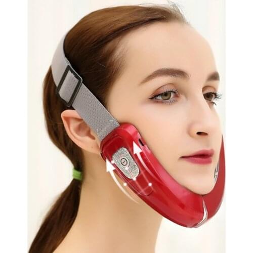 Face Lift Device Micro Current Smart Voice Remote Control V Face Slimming Apparatus Galvanic Massage Slimming Belt Treatment LED