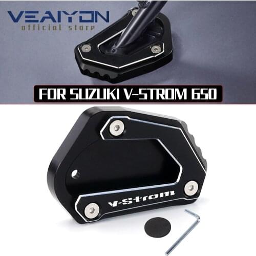 V strom V-STROM 650/XT DL650 Vstrom 2006 2007-2010 2021 pitbike Sidestand Kickstand Side Stand For Suzuki Enlarge Extension Pads